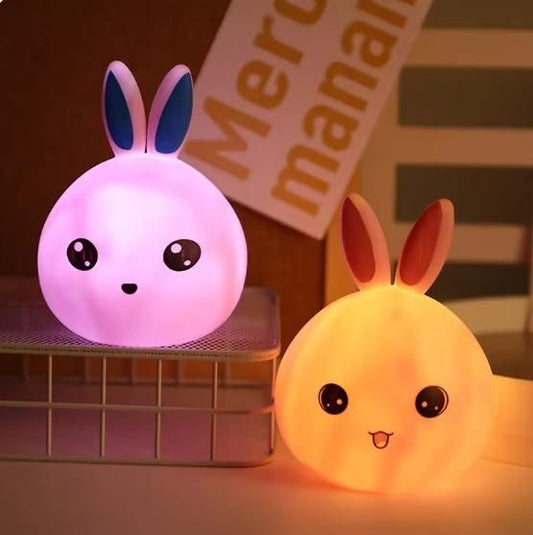 Open Eye Bunny Silicone Night Lamp